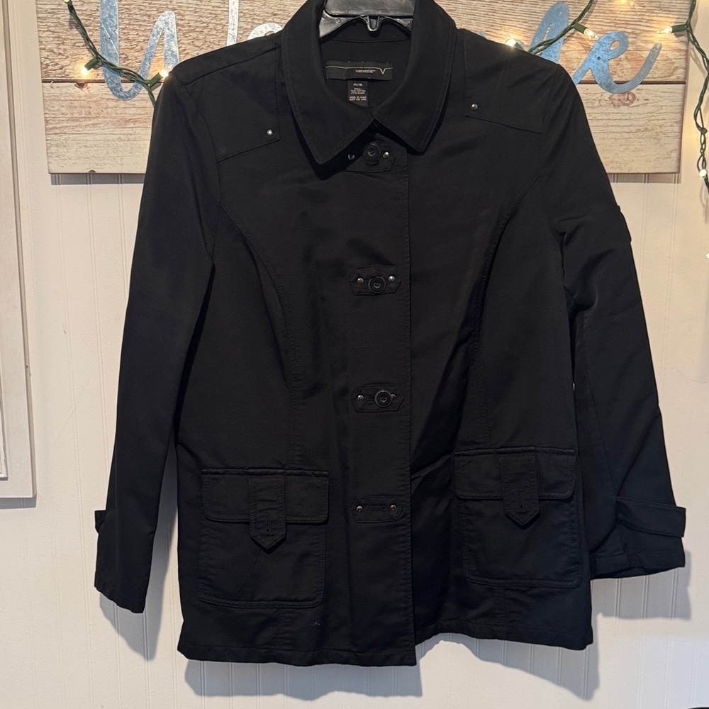 Venezia Classic Black Trench Coat